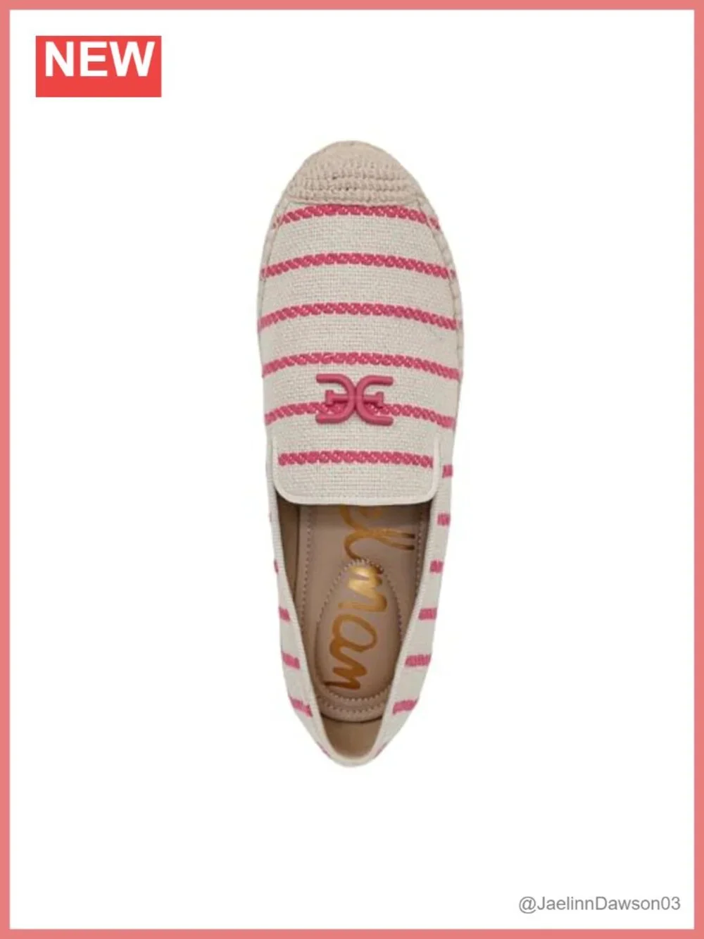 Sam Edelman Kathleen Espadrille Flat Slip-On Woven Cotton Round Toe